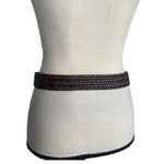 Torino Mens Italian Braided Leather/ Linen Casual Stretch Belt Size 34 Brown Photo 1