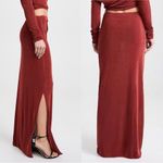 NWT ANNA OCTOBER Kerry Terracotta Lingerie Maxi Skirt Sz L Red Size L Photo 3