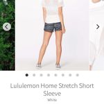 Lululemon Home Stretch Short Sleeve Shirt White Mesh Back Run T-Shirt Top VEUC Photo 7
