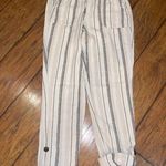 SO  Black and White Ankle convertible cropped or full length Pants Relaxed Fit XS Photo 0