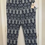 Ivanka Trump Blue & White Casual Pants Size 14 Photo 0