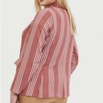 Torrid  plus size 3 (3X) rose stripe boyfriend blazer single button long sleeves Photo 2