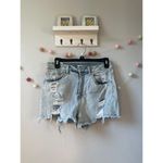 Almost Famous  Light Blue Denim Distressed Jean Shorts 7 Photo 0