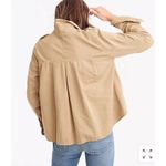 J.Crew 100% Cotton Button-Front Safari Shirt Jacket Shacket Sz Small Army Green Photo 8