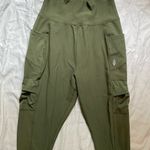 FREE PEOPLE MOVEMENT‎ Olive Green Ribbed Jogger Pants Large Boho Lounge Luxury Photo 1