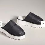 Anthropologie Maeve Puffy Platform Black Slippers Sz L Photo 1