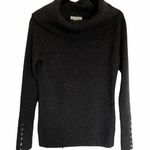 Tweeds 100% Merino Wool Cowl Neck Sweater Dark Grey Small Gray Photo 0