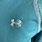 Under Armour  Coldgear Tech Pullover Hoodie Womens Large Aqua Blue Layering Photo 7