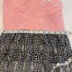 Roxy Strapless Casual Midi Dress Abstract Sz M Stretchy Women’s Pink Black Photo 10