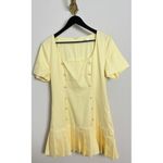ASTR  The Label Pleated Mini Dress in Yellow Size Large Photo 3
