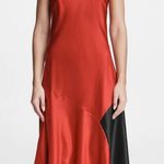 Rag and Bone Red Satin Midi Slip Dress Photo 2
