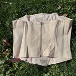 Pretty Little Thing NWT BEIGE WOVEN EMBROIDERED FLORAL CORSET Photo 6