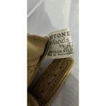 Isotoner Vintage  By ARIS One Women's Driving Gloves Tan W/Gold Lion Head Size M Photo 3