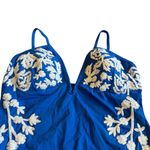 Amita Naithani One Piece Swimsuit Royal Blue Embroidered Size Small Women's Photo 3
