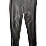 Guess Vintage Leggings Womens S Black Faux Leather PU Stretch Pull On Edgy Chic Photo 0