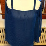 H&M Express Navy Blue Off The Shoulder Top Photo 0