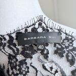 Barbara Bui Silk Lace Sheer Back XS Black Long Sleeve Blouse IT40 Elegant Goth Photo 9