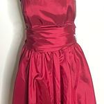 David's Bridal - Trendy Red Strapless Midi Dress Size 8 Photo 0