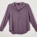 Rock & Republic  Purple Long Sleeve Henley Button Shirt Photo 0