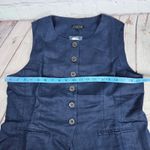 J.Crew  Cutaway vest top in linen Navy‎ CI544 14 NWT Career Sleeveless Photo 6