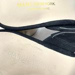 MARC NEW YORK Andrew Marc black textile slides, round gold heels, size 6 Photo 9