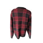 Laura Scott VINTAGE  Plaid And Gold Homiday Festive Sweater Faux Pockets Size L Photo 4