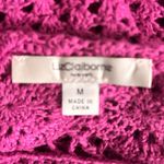 Liz Claiborne  Vintage Crochet Boho Cardigan‎ Pink Medium Photo 6