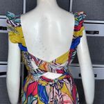 Bel Kazan Evie Jumpsuit Colorful Maxi Jumpsuit With Leaf Print Size Medium Yellow Photo 9