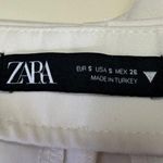 ZARA Women's Cream White High Waist Mini Zipper Pencil Wrap Skirt Skort Size S Photo 3