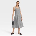 A New Day Women's Corset Midi A-Line Dress - ™ Black Gingham 2: Cotton Rayon Blen Photo 2