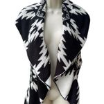John Paul Richard Black and White Women's Cardigan Vest Sweater L Size L Photo 0