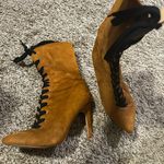 Miss Lola Suede Lace Up Heels Photo 0