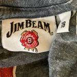 Jim Beam Gray Distressed Cap Sleeve Crew Neck Bourbon Whiskey T Shirt Size 18 Photo 3