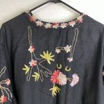 Vtg Vermont Country Store Womens 3X Plus Embroidered Button Up Top Floral Multi Black Photo 6