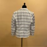 Banana Republic  Linen Blend Blue White Stripe Blazer Jacket Size 14 Photo 5