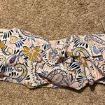 Kona Sol Pink Paisley Print Ruffle Bandeau Swim Top Size S Photo 1