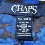 CHAPS  Ruched Long Sleeve Sheath Dress Womens XL Blue Black Floral Party Dressy Photo 3