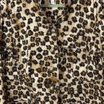 Charter Club  Woman 18W Leopard Print Round Collar Blazer Jacket Stretch Photo 2