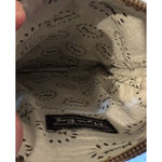 Myra Bag Crossbody Purse Brown Floral Canvas Zip Close Pocket Adjustable Strap Tan Photo 5