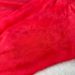 Lovestitch Kimono Top Womens S Red Floral Textured Flowy Tie Front Boho Beachy Photo 9