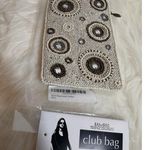 New: Bamboo Trading Co. Women's White Gold Beaded Crossbody Mini Bag/Wristlet Photo 0