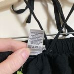 🌞American Rag Cie Black Halter Top Crinkle Body Embroidered Floral Maxi Dress Size L Photo 2