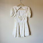 For Love & Lemons  White Embroidered Yellow Daisy Mini Dress Womens S Eyelet Photo 7