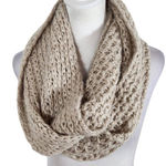 Aeropostale  Tan Chunky Knit Scarf One Size Khaki Knit Infinity Scarf Photo 0