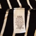 Espresso Black White Stripe Long Dress Small Photo 6
