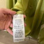 Gucci Green Silk Blouse with Tie-Neck size 40 medium or 6/8 Photo 7