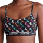 Calvin Klein  Women's Archive Logo Lightly Lined Bralette Litho Print Size XL Photo 0