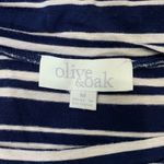 Olive & Oak Navy Blue and Cream Striped High Waisted Jersey Dress Size M… Photo 7