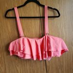 🆕‎ Women's Plus 1X 16 18 Coral Ruffle Bikini Swim Top NEW NWT Pink Photo 1
