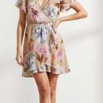 Pink Lily  Boutique Floral V-Neck Mini Dress Photo 0